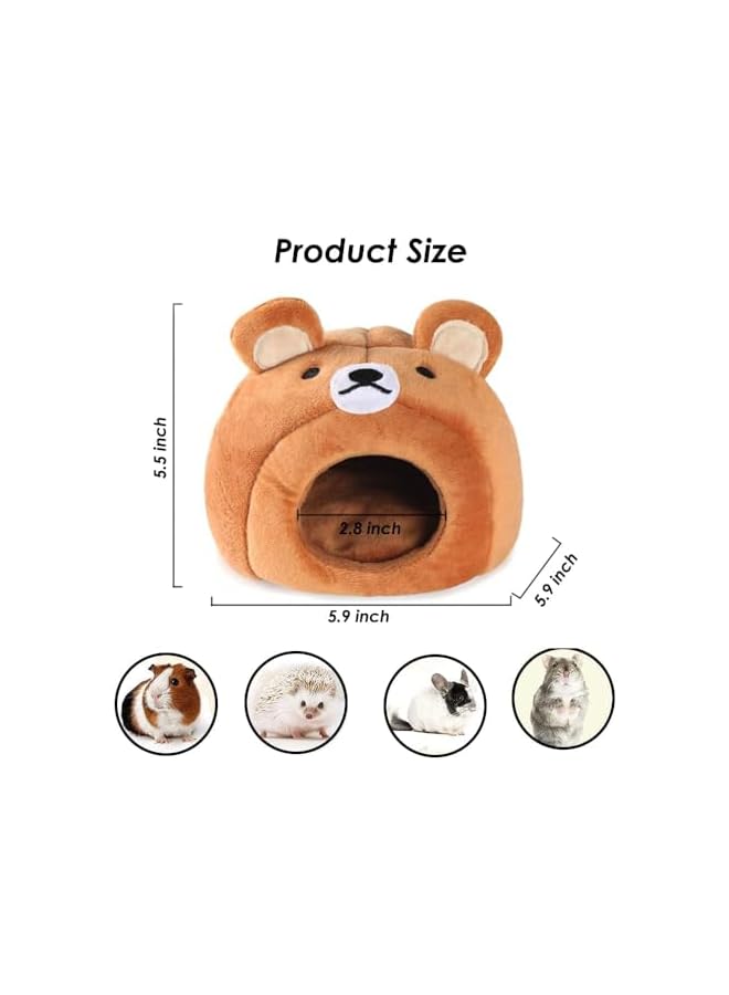 Cave Bed, Warm Cozy Pet House 16×16×13cm, Soft Sleeping Nest for Hamsters, Rabbits, Mice and Small Animals - Image 4